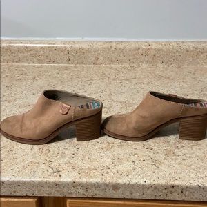 Rock and candy distressed suede mule clogs